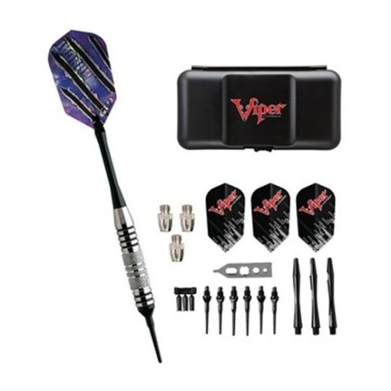 Viper Bobcat Adjustable Soft Tip Darts Black Rings 16-18 Grams