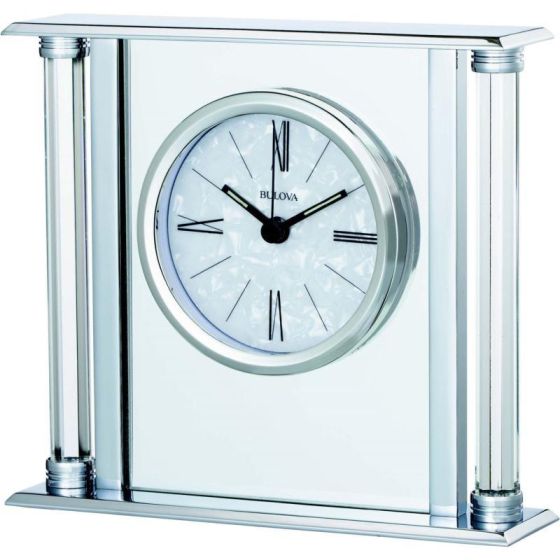 The Pearl Silver Mantle Clock
