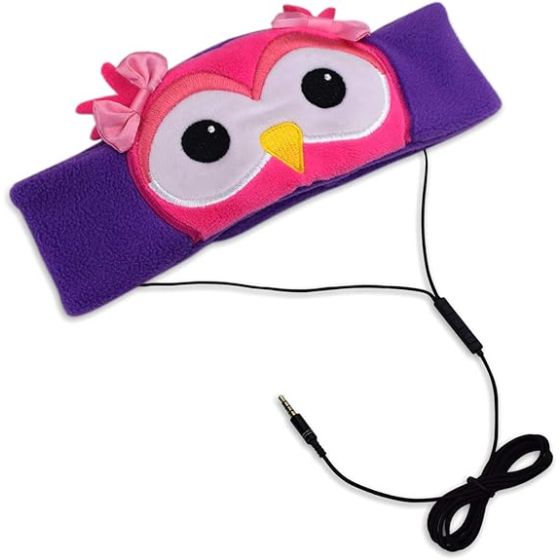 H1 Adjustable Fleece Headband Headphones Owl