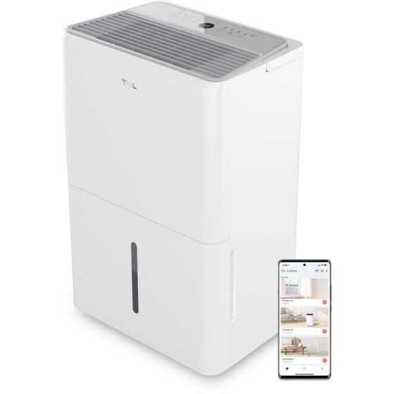 TCL 2000 Sq. Ft. 25-Pint Smart Dehumidifier, Energy Star Most Efficient 2024, Remote, Voice & App Co