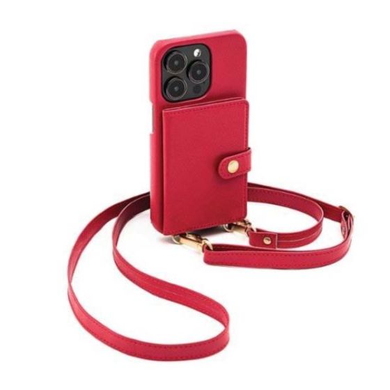 Doria - Silverlake Vegan Leather Wallet Crossbody Case for Apple iPhone 14 Pro / 13 Pro