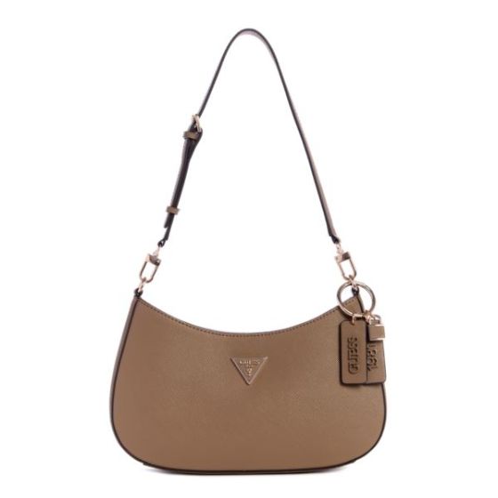 Noelle Top Zip Shoulder Bag - Dark Taupe