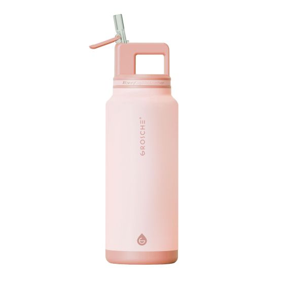 Alpine Flip N' Sip 40 oz. Insulated Water Bottle, Peach Rose Pink