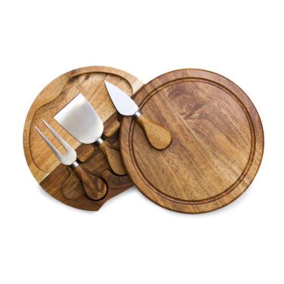 Acacia Brie Cheese Board - Acacia Wood