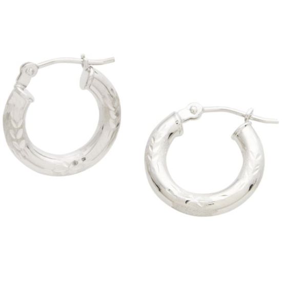 White Gold Hoop Earrings