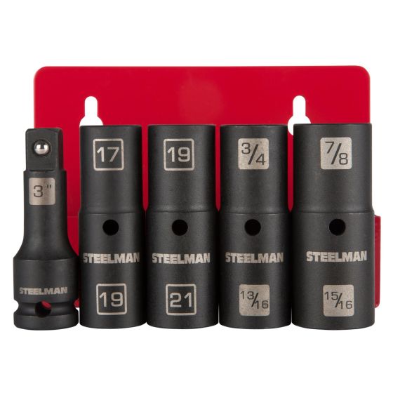 5pc 1/2-Inch Drive 6-Point Thin-Wall Impact Flip Socket Set