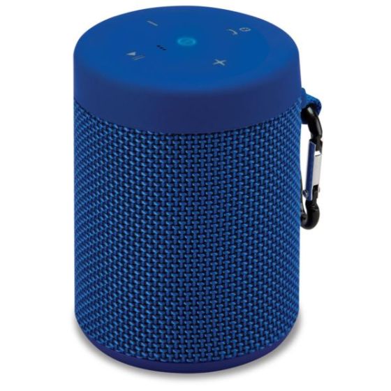Waterproof Fabric Portable Speaker w/ Speakerphone Blue