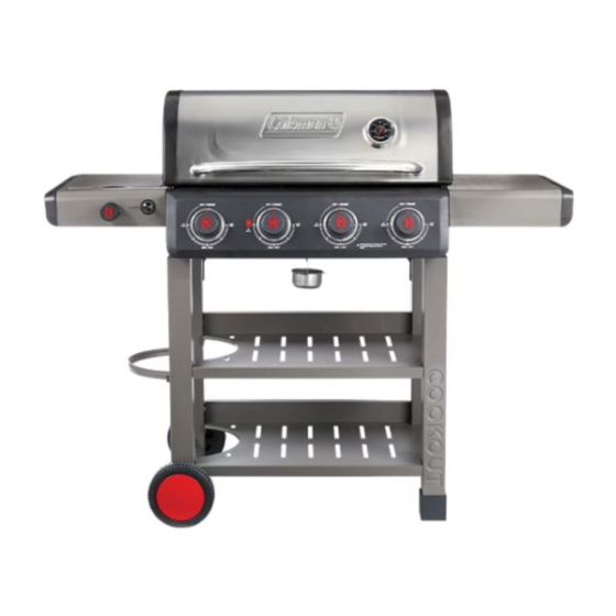 Cookout 4-Burner Propane Gas BBQ Grill with Side Burner, 637-Sq. In. Cooking Surface, and Instastart