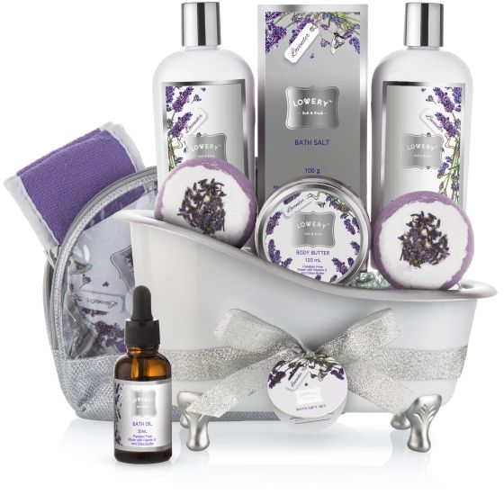 Lavender Bath Gift Set Size 9 Pieces