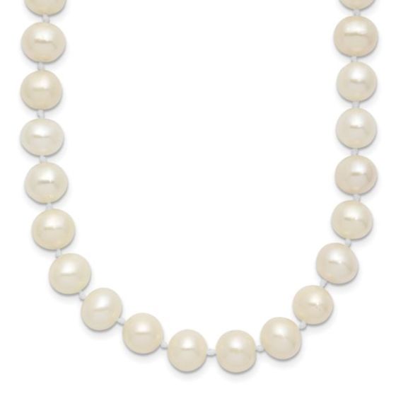 Sterling Silver 4-5mm White Freshwater Cultured Pearl Necklace 18