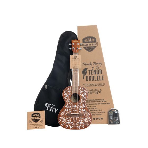 Mandy Harvey Learn to Play Signature Series Rosewood Tenor Ukulele Set