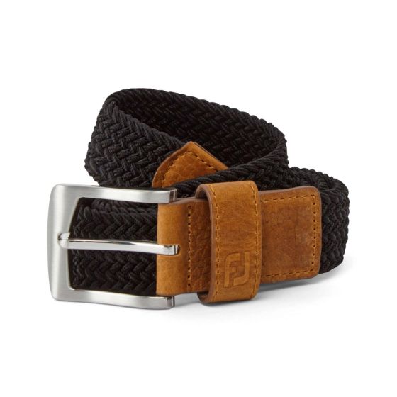 FootJoy Woven Golf Belt - Black/Regular