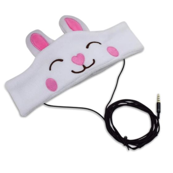 H1 Adjustable Fleece Headband Headphones Rabbit