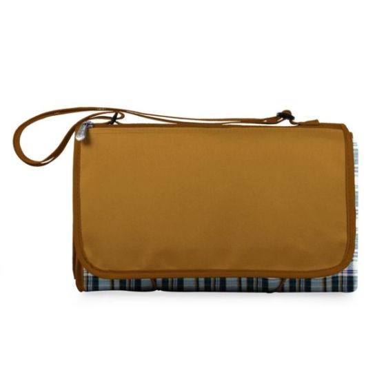 Blanket Tote Outdoor Picnic Blanket, (Neutral Plaid)