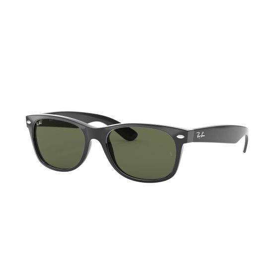 New Wayfarer Sunglasses - Black/Green