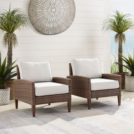 Capella 2Pc Outdoor Wicker Chair Set