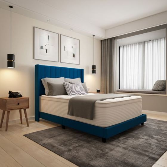 Commercial 14 Inch Memory Foam and Pocket Spring Hybrid Mattress in a Box - King