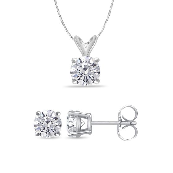 Bright White Round Lab Grown Diamond Set  in 14K Rose Gold 0.70ct, Color-FG, Clarity-VS