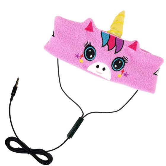 H1 Adjustable Fleece Headband Headphones Unicorn
