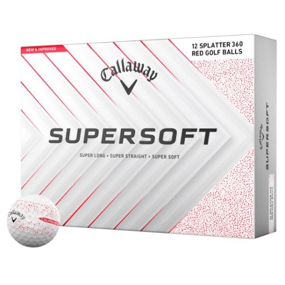 Callaway Supersoft Splatter Red 2025 Golf Balls - 1 Dozen