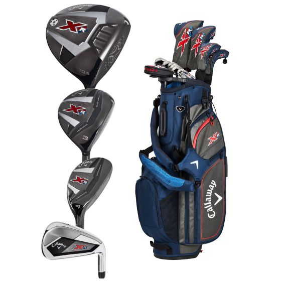 Callaway XR 13-Piece Men's Complete Set - Graphite Shafts - Right Hand/+1 IN/Navy/Grey/Regular Flex