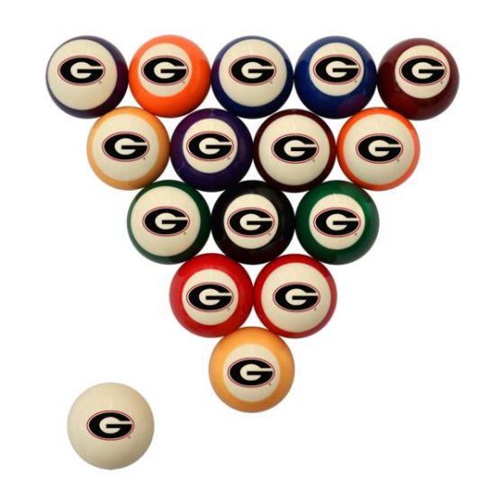 University Of Georgia Retro Billiard Ball Sets