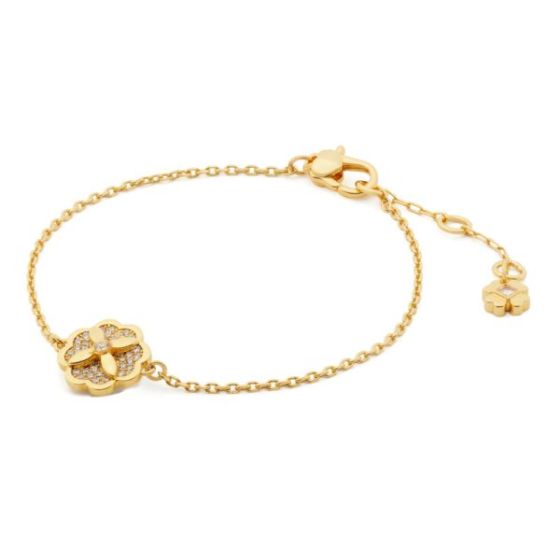 Heritage Bloom Bracelet - Clear/Gold