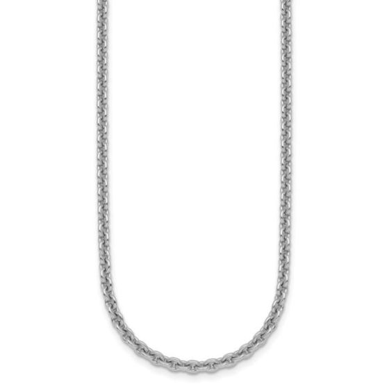 Sterling Silver Rolo Chain Necklace 18