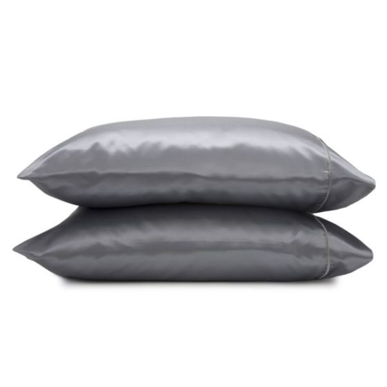 Elegance Satin Silver Pillowcases Size King