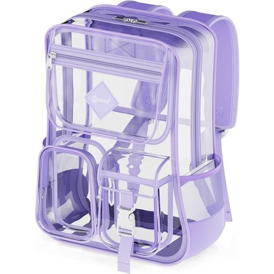 PVC Transparent Backpack Purple