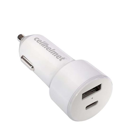 CellHelmet - 20W PD Dual Car Charger Plug USB Ports Type-A and Type-C