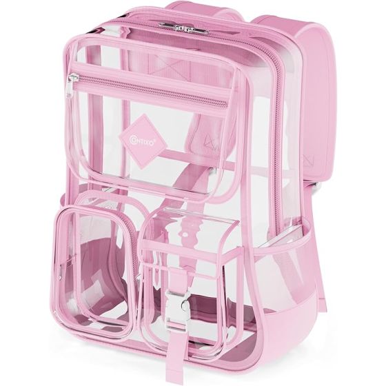 PVC Transparent Backpack Pink