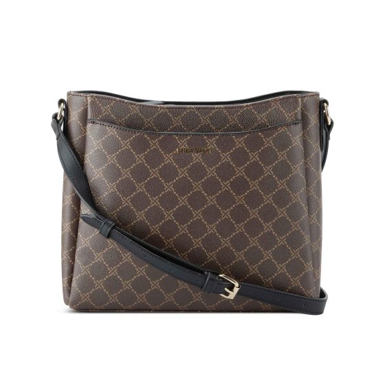 Cheryl Crossbody Bag - Brown Black Logo