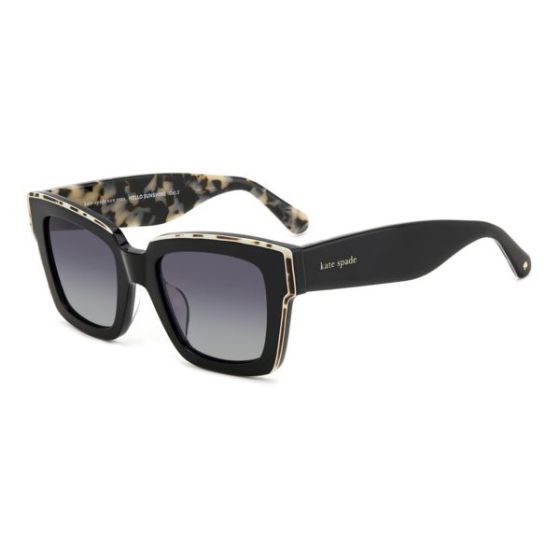 Brynne Square Polarized Sunglasses - Black/Havana