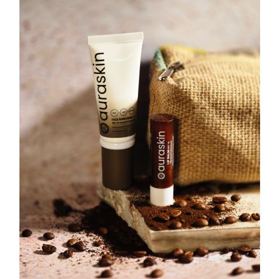 Auraskin Lip Balm Espresso spf 15 4.5 gr + Face Sunscreen spf 50+ 30ml (Espresso)