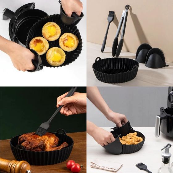 Air fryer silicone liner reusable 4-7 Qt kit