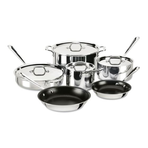 D3 Stainless Steel Non-Stick 10-Piece Cookware Set