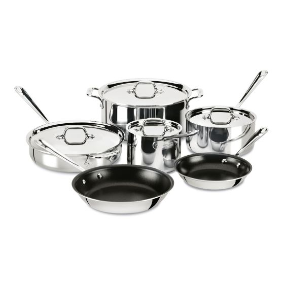 D3 Stainless Steel Non-Stick 10-Piece Cookware Set