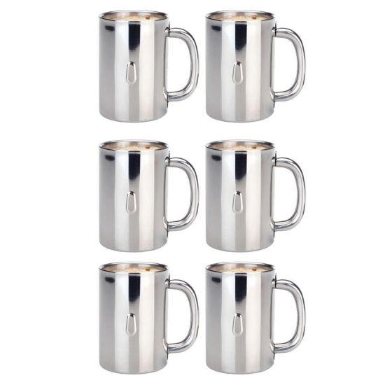 Straight 18-10 Mug Set, 12 oz. each Size 6 Pieces