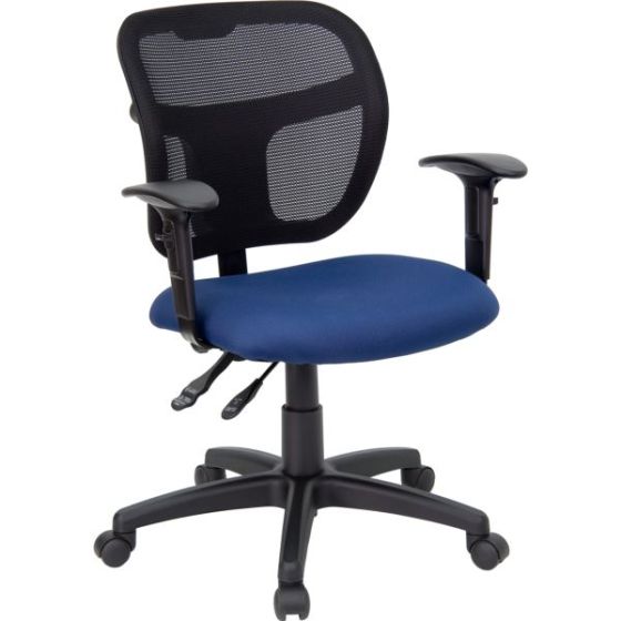 Mid-Back Navy Blue Mesh Swivel Task Office Chair with Back Height Adjustment