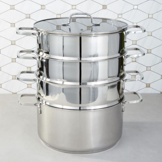DiNA Helix 5pc Recycled Stainless Steel 9Qt. Steamer Set