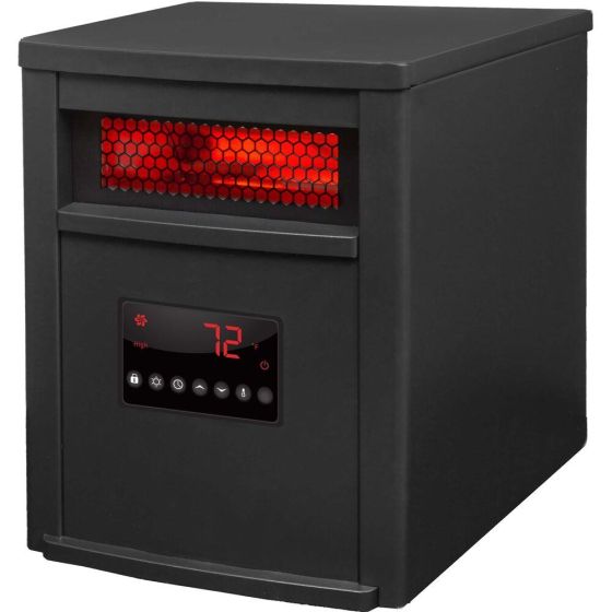 6-Element Infrared Heater with Black Steel Cabinet