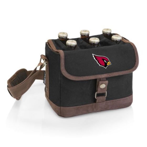 Green Bay Packers - Beer Caddy Cooler Tote with Opener, (Black with Brown Accents)