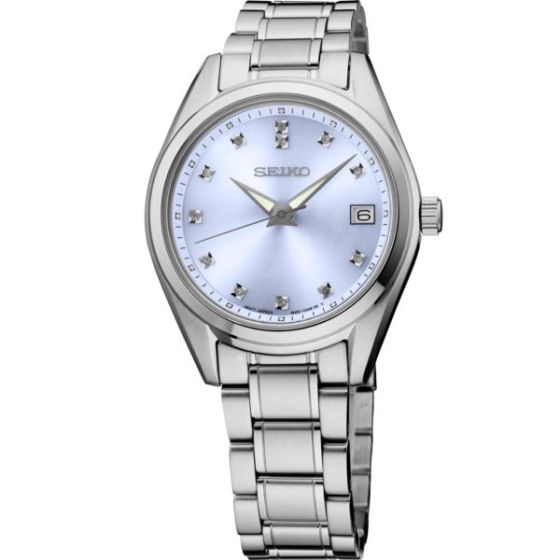 Diamonds SS Quartz Light Blue Dial