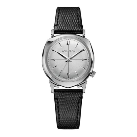 Unisex Legacy Automatic 505 Case Black Leather Strap Silver Dial