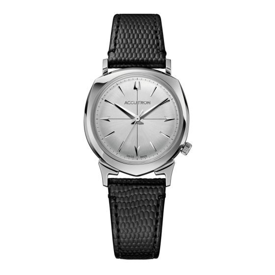 Unisex Legacy Automatic 505 Case Black Leather Strap Silver Dial