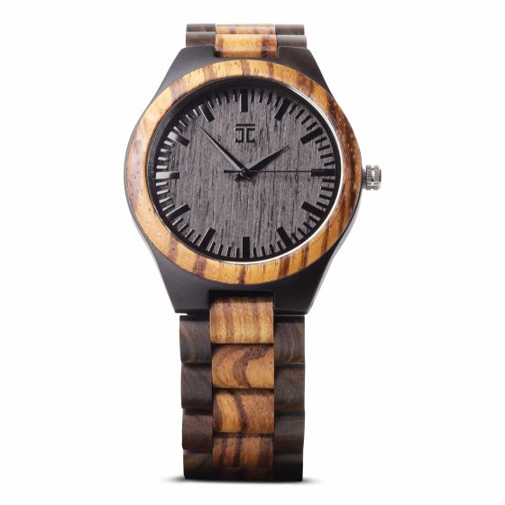 Tarzan  Dark Sandalwood & Zebra Wooden Watch(45mm)