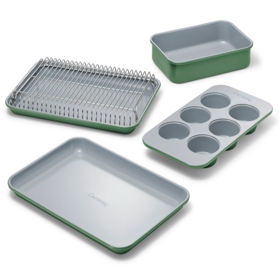 Mini Bakeware Set w/ Storage Organizer Sage