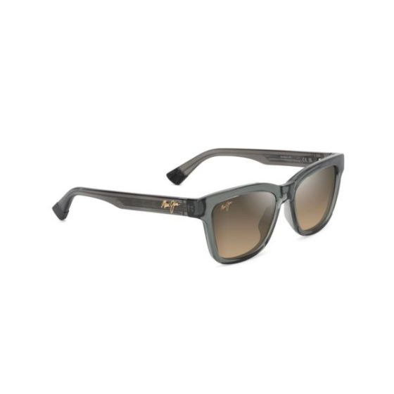 Hanohano Polarized Sunglasses Shiny Translucent Dark Gray HCL Bronze Lens