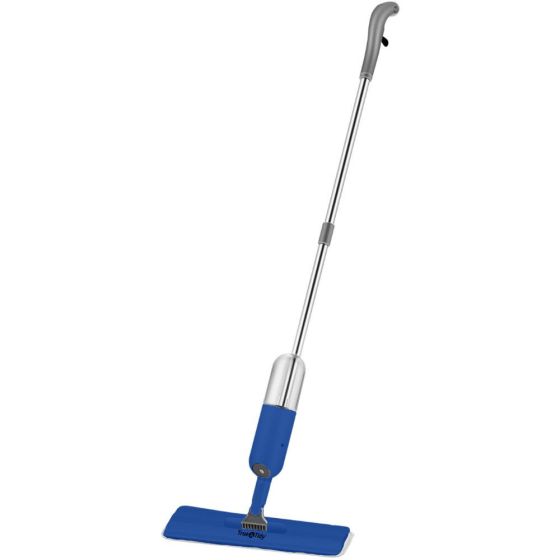 Spray Mop with 360-Degree Swivel Mop Head, Removable Water Tank, 1 Microfiber Mop Pad in Navy